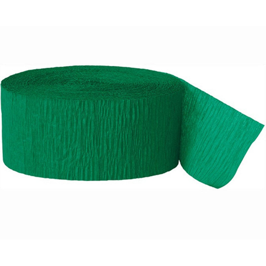 Emerald Green Crepe Paper Streamer - 24m Paper Decoration Emerald Green Crepe Paper Streamer - 24m