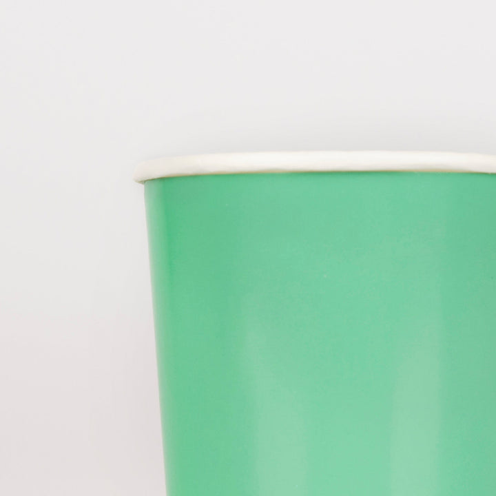 Emerald Green Party Tumbler Cups x 8 | Meri Meri Christmas Table party cups Emerald Green Party Tumbler Cups x 8