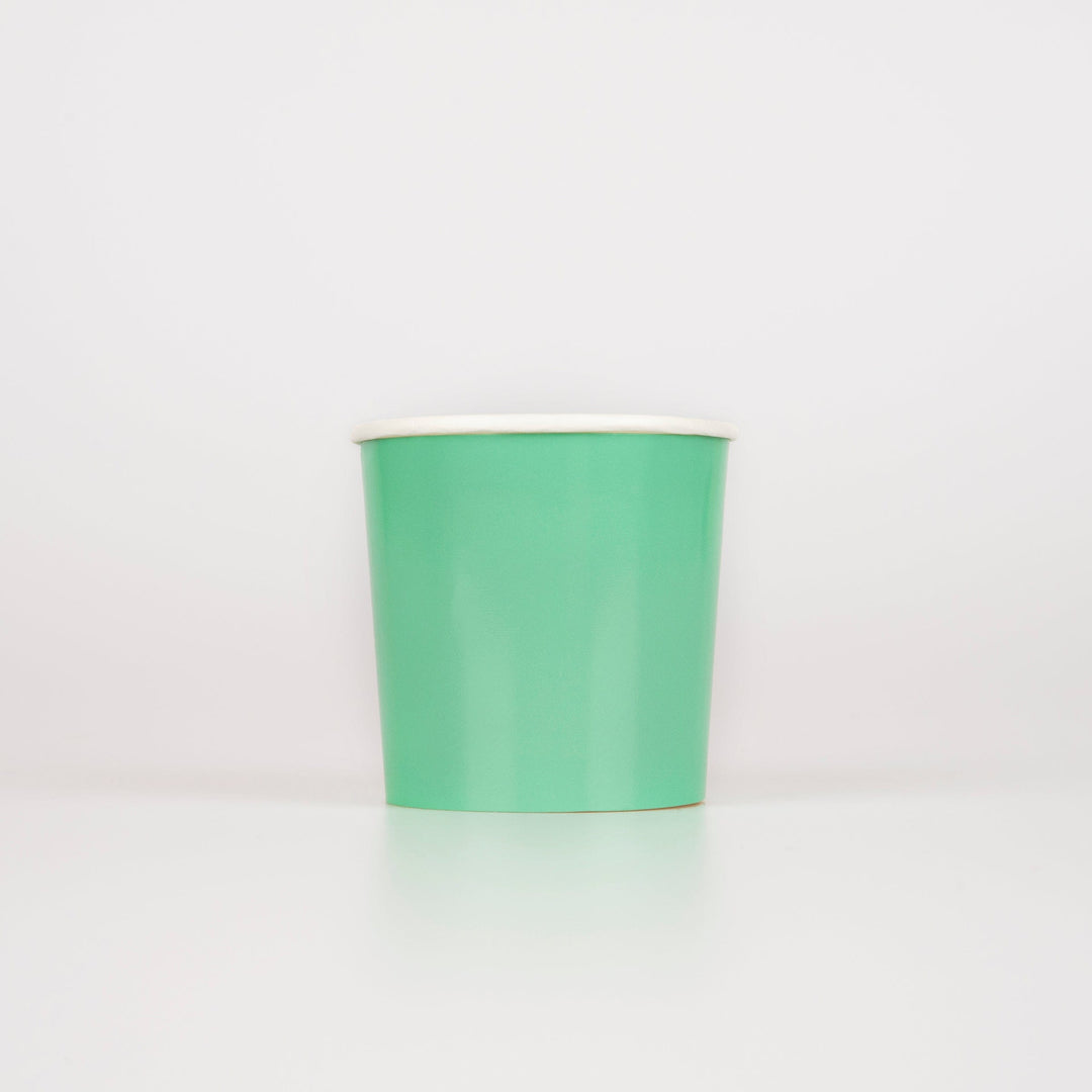Emerald Green Party Tumbler Cups x 8 | Meri Meri Christmas Table party cups Emerald Green Party Tumbler Cups x 8
