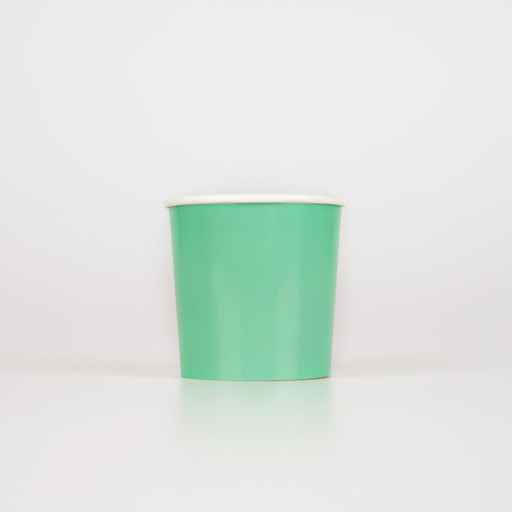 Emerald Green Party Tumbler Cups x 8 | Meri Meri Christmas Table party cups Emerald Green Party Tumbler Cups x 8