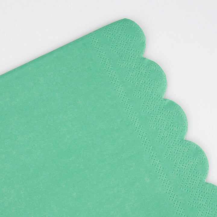 Emerald Green Small Party Napkins x 16 | Meri Meri Christmas Table party napkins Emerald Green Small Party Napkins x 16