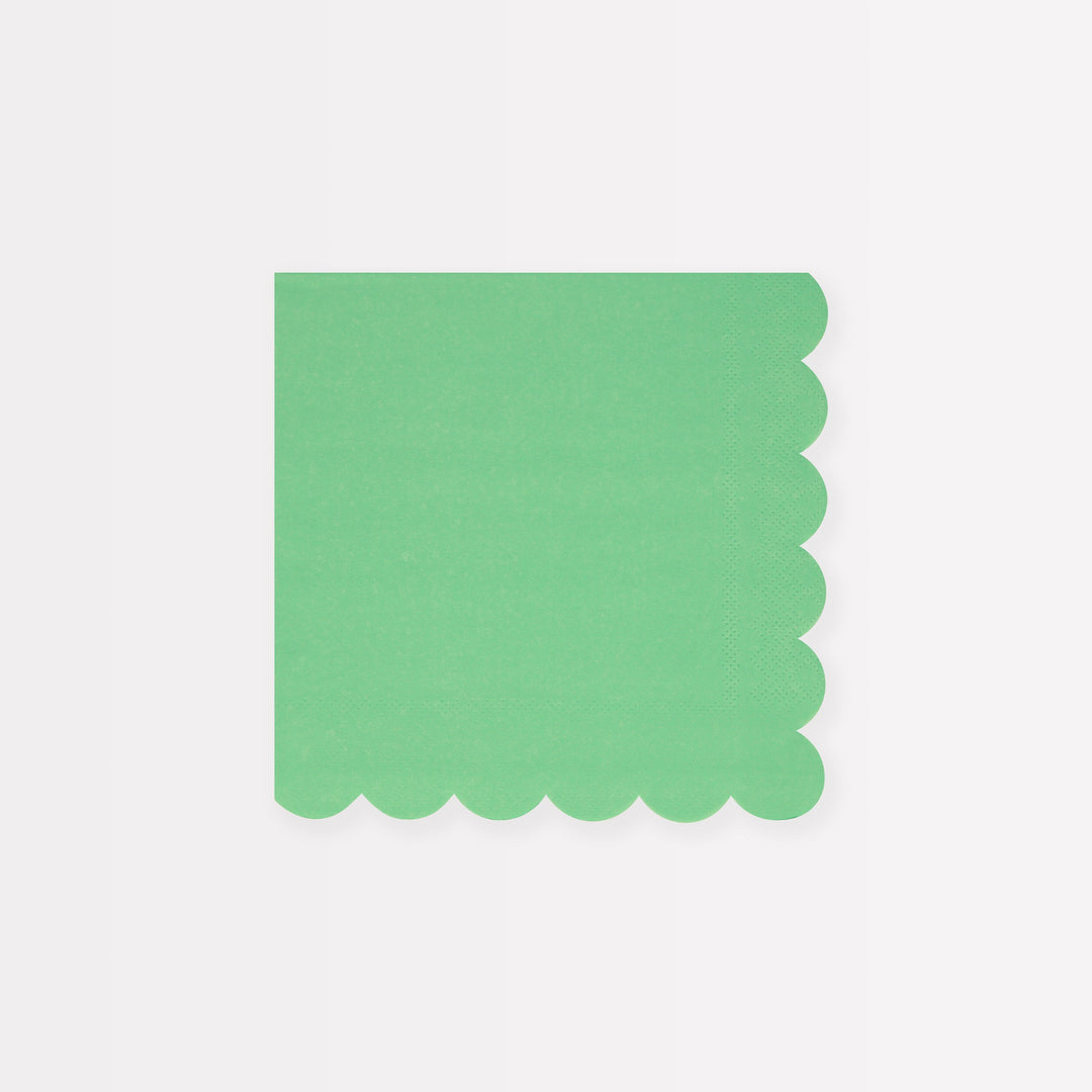 Emerald Green Small Party Napkins x 16 | Meri Meri Christmas Table party napkins Emerald Green Small Party Napkins x 16