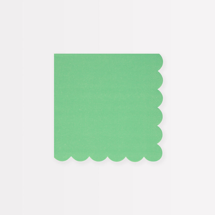 Emerald Green Small Party Napkins x 16 | Meri Meri Christmas Table party napkins Emerald Green Small Party Napkins x 16
