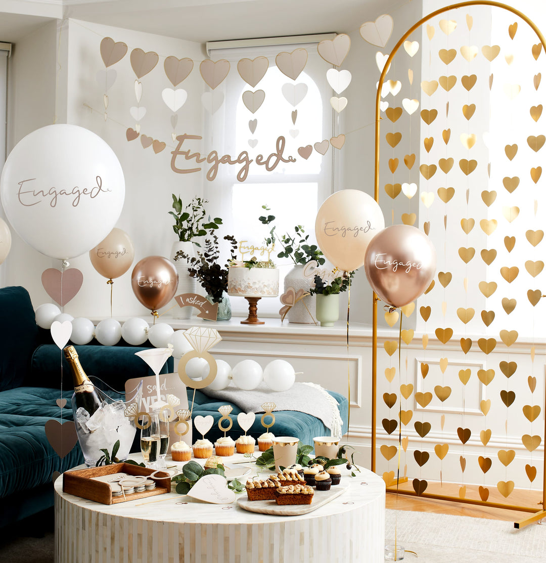 Engaged Party Balloons x 5 | Engagement Party Supplies UK Balloons Engaged Party Balloons x 5