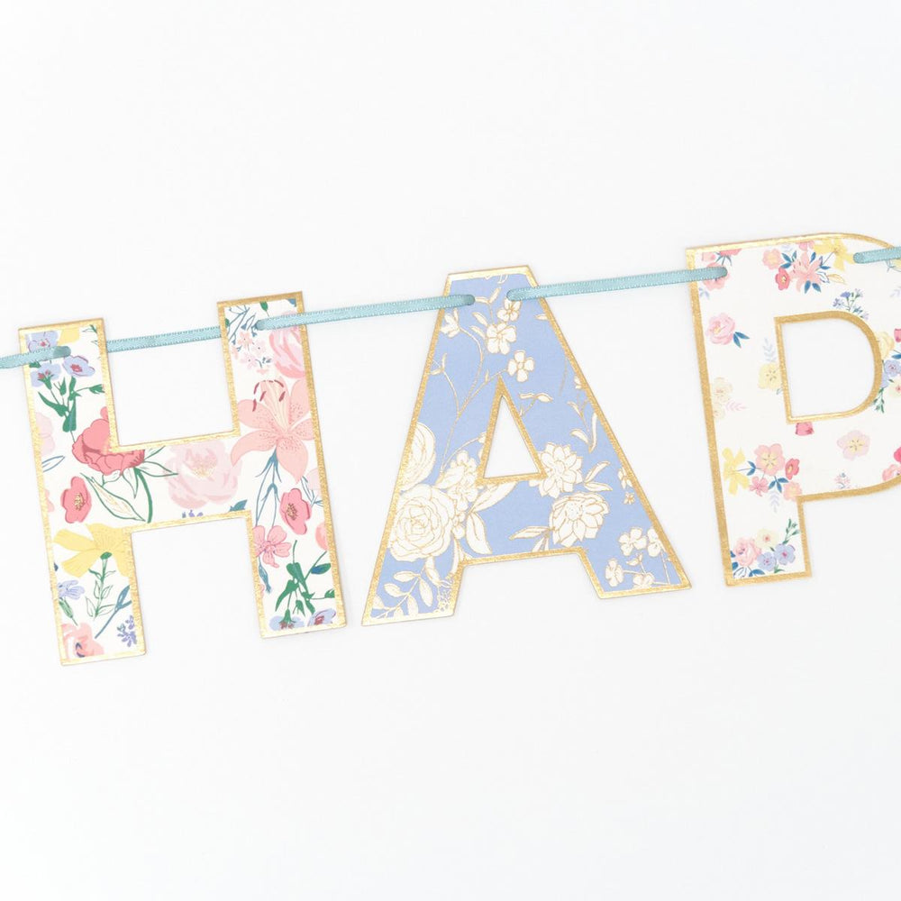 English Garden Birthday Party Garland Bunting English Garden Birthday Party Garland