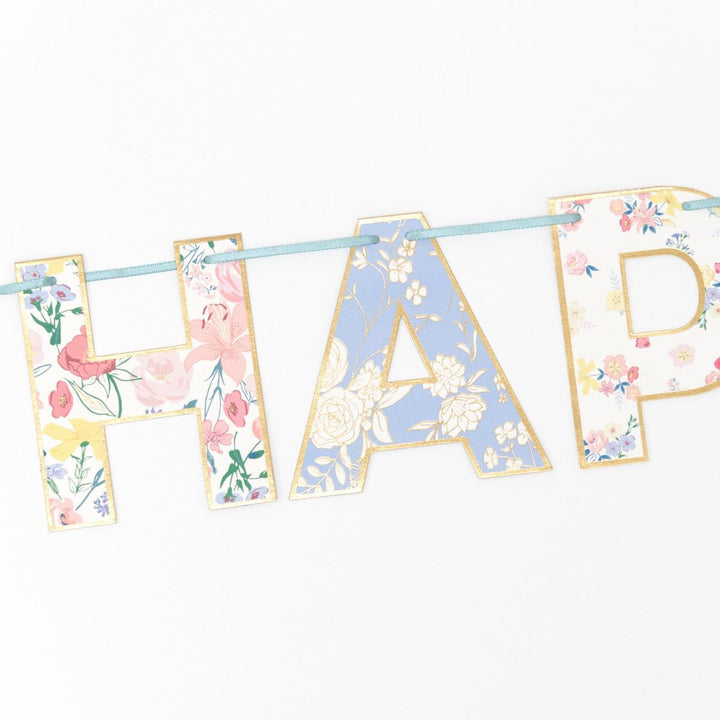 English Garden Birthday Party Garland Bunting English Garden Birthday Party Garland