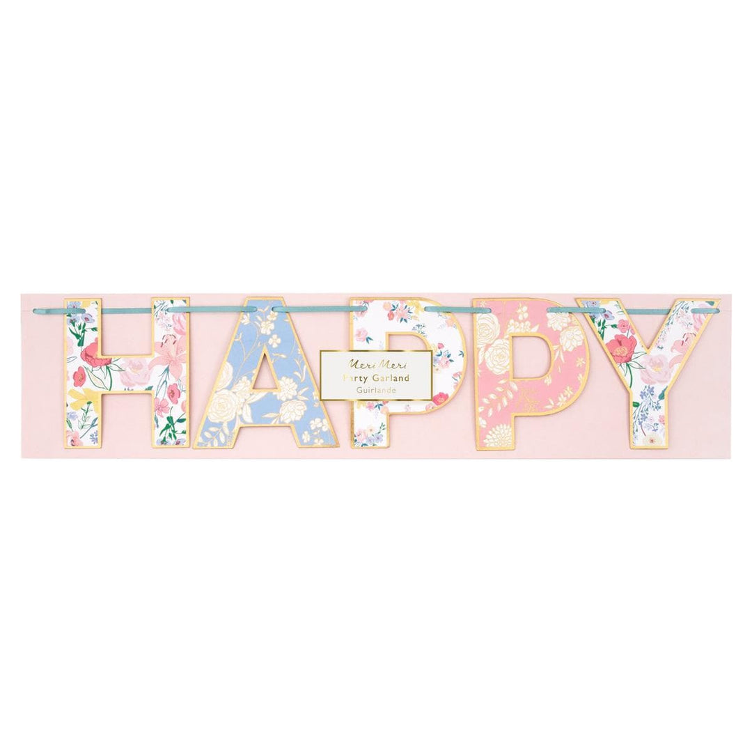 English Garden Birthday Party Garland Bunting English Garden Birthday Party Garland