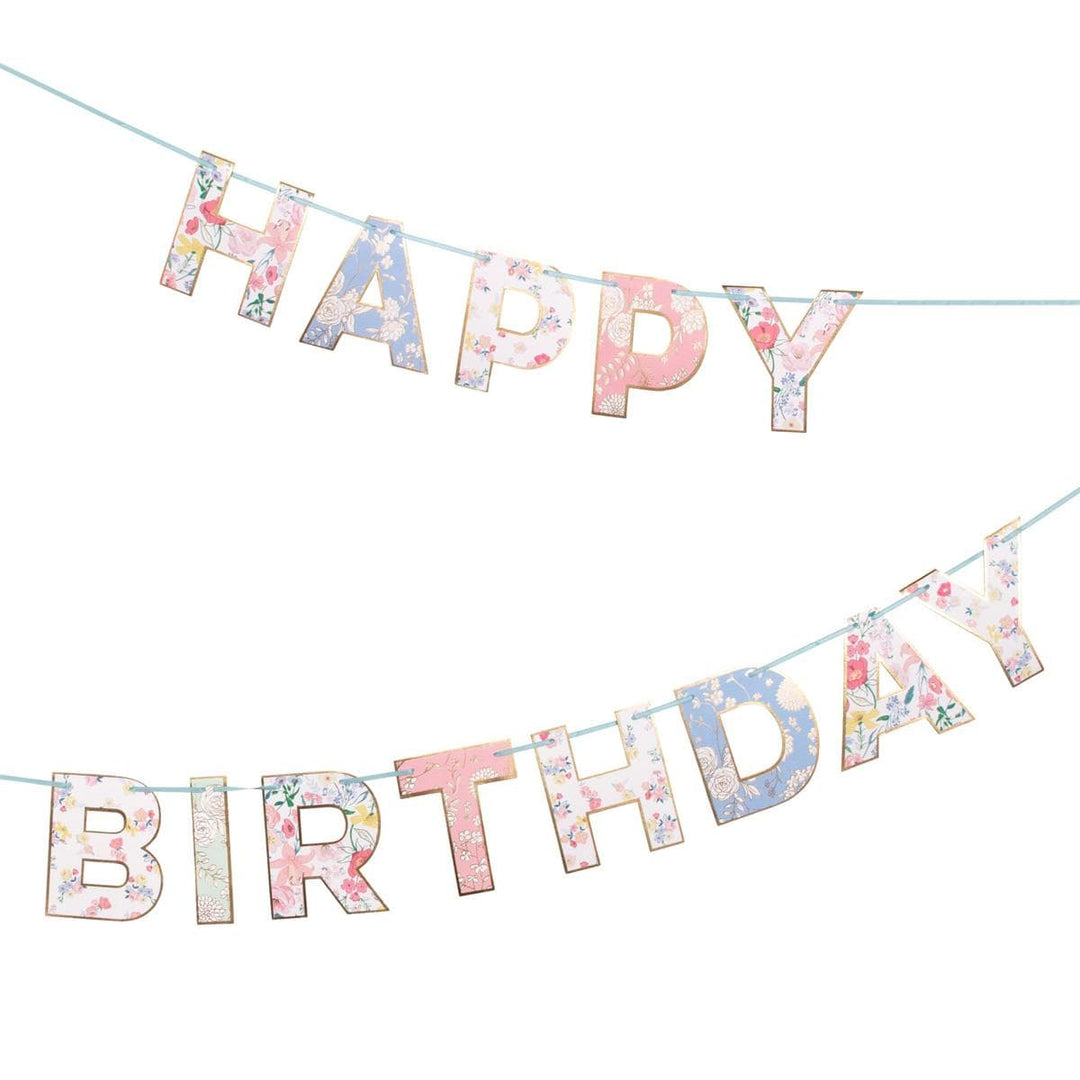 English Garden Birthday Party Garland Bunting English Garden Birthday Party Garland