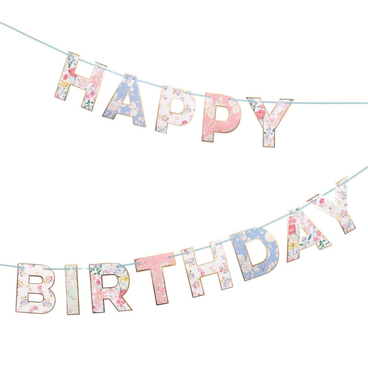 English Garden Birthday Party Garland Bunting English Garden Birthday Party Garland