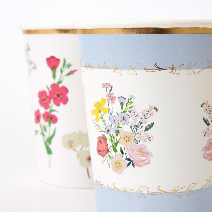 English Garden Party Cups x 8 | Meri Meri party cups English Garden Party Cups x 8