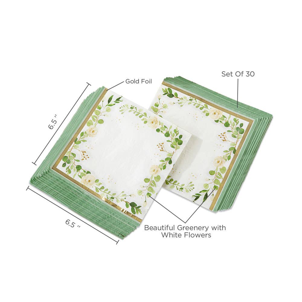 Paper Napkins Eucalyptus Botanical Party Paper Napkins x 30