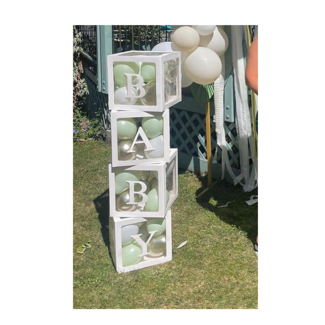 Eucalyptus Sage Green Baby Shower Blocks Balloons Eucalyptus Sage Green Baby Shower Blocks
