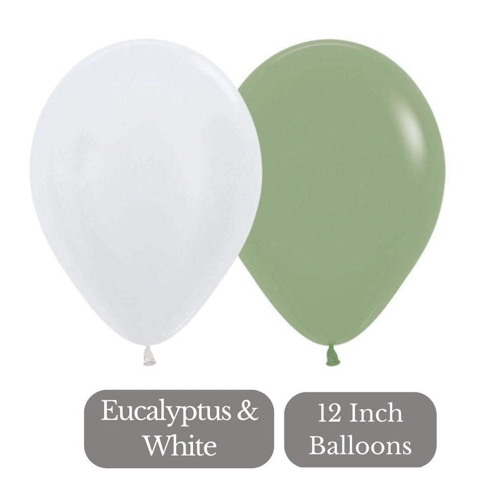 Eucalyptus Sage Green Balloons - 12inch Balloons Eucalyptus Sage Green Balloons - 12inch 6 balloons / Eucalyptus / White