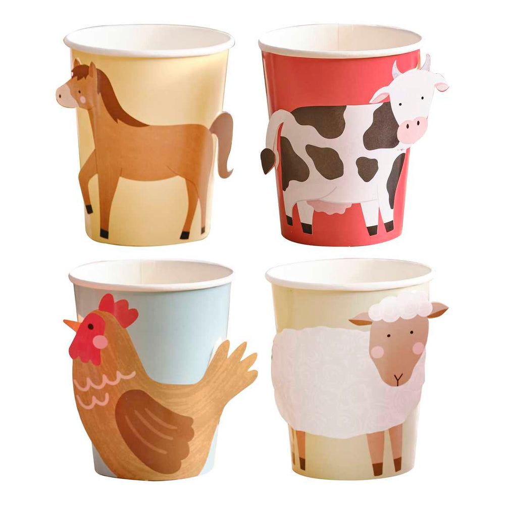 party cups Farm Animals Paper Party Cups x 8