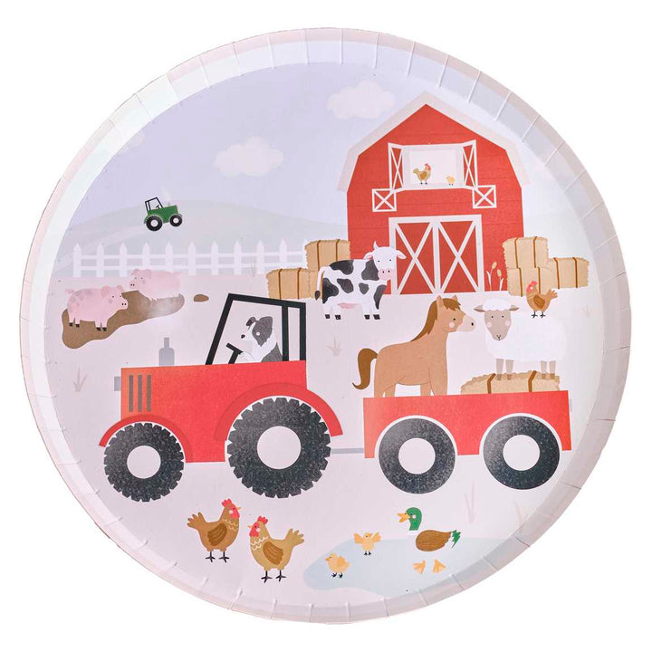 Disposable Plates Farm Animals Party Paper Plates x 8