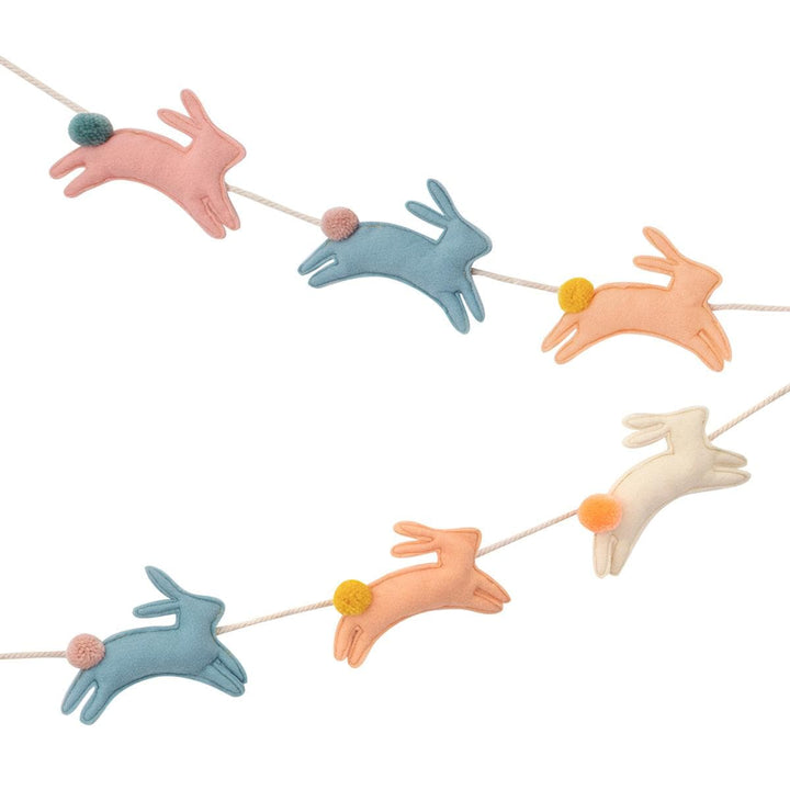 Felt Bunny Garland | Nursery &amp; Baby Shower Decor UK Garlands Felt Bunny Garland