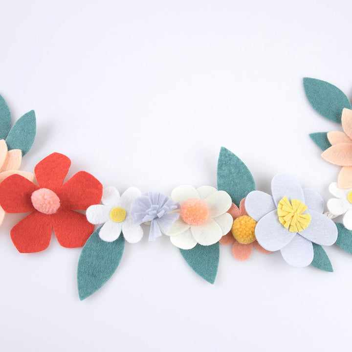 Felt Flower Party Garland Bunting Felt Flower Party Garland