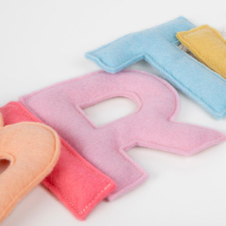Felt Happy Birthday Party Garland | Meri Meri Bunting Felt Happy Birthday Party Garland