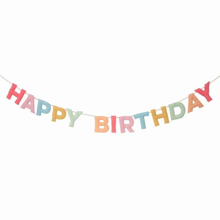 Felt Happy Birthday Party Garland | Meri Meri Bunting Felt Happy Birthday Party Garland