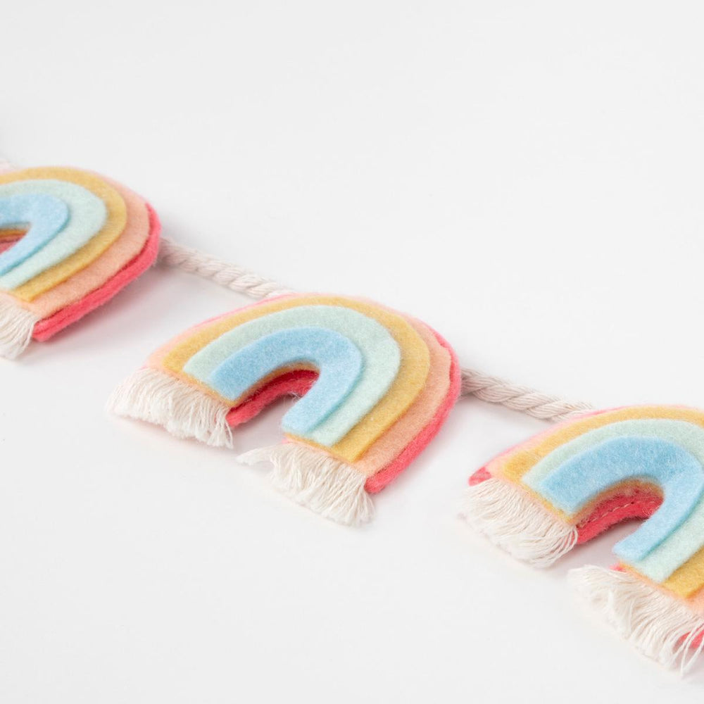 Felt Rainbow Garland | Nursery & Party Decor UK Garlands Felt Rainbow Garland