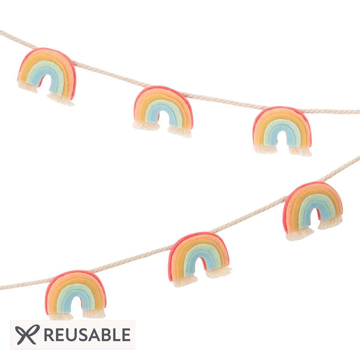 Felt Rainbow Garland | Nursery &amp; Party Decor UK Garlands Felt Rainbow Garland