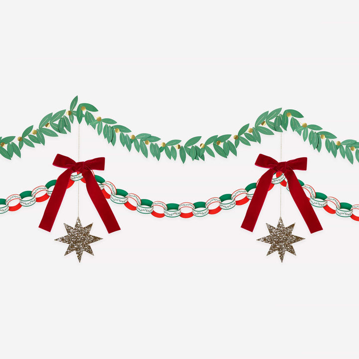 Festive Decoration Kit Christmas Garland Set | Meri Meri Christmas Garlands Bunting Festive Decoration Kit Christmas Garland Set