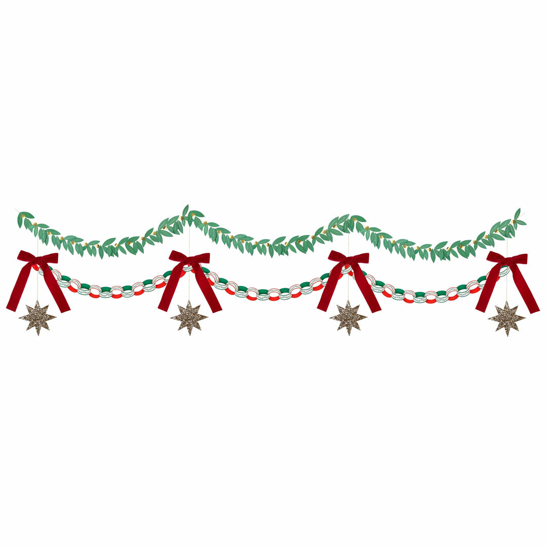 Festive Decoration Kit Christmas Garland Set | Meri Meri Christmas Garlands Bunting Festive Decoration Kit Christmas Garland Set