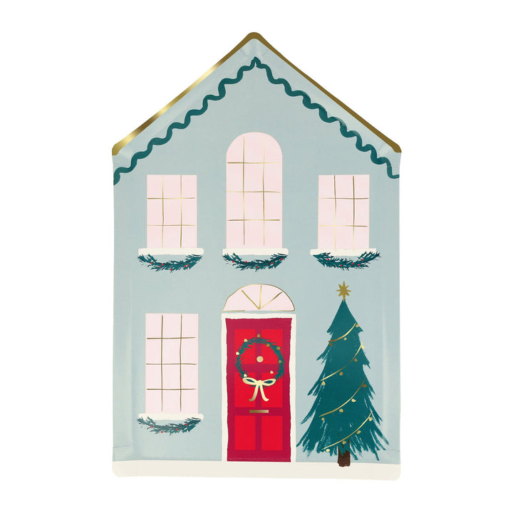 Festive House Christmas Party Plates x 8 | Meri Meri Christmas Table party plates Festive House Christmas Party Plates x 8
