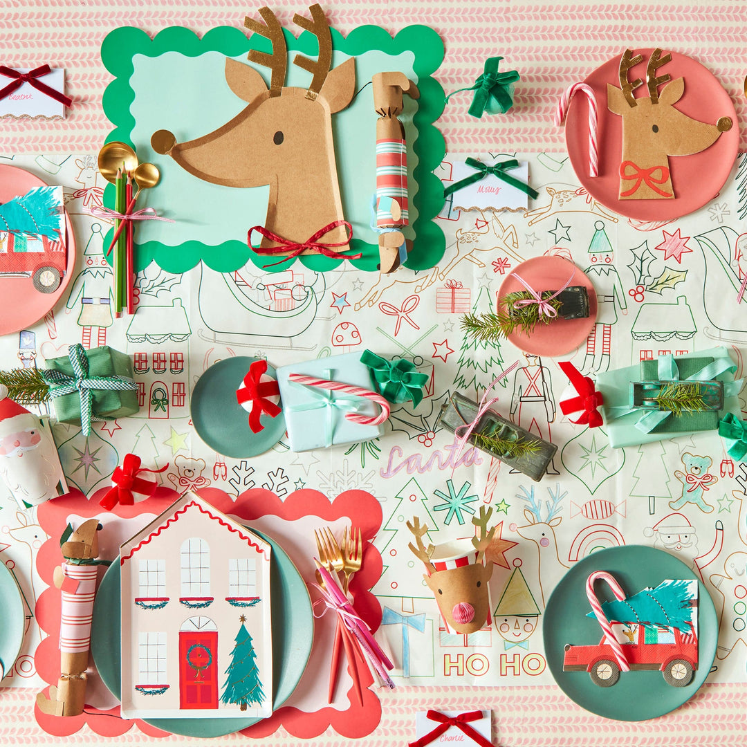 Festive House Christmas Party Plates x 8 | Meri Meri Christmas Table party plates Festive House Christmas Party Plates x 8