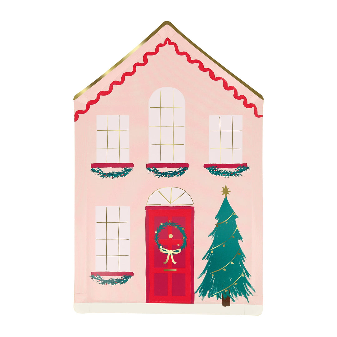 Festive House Christmas Party Plates x 8 | Meri Meri Christmas Table party plates Festive House Christmas Party Plates x 8