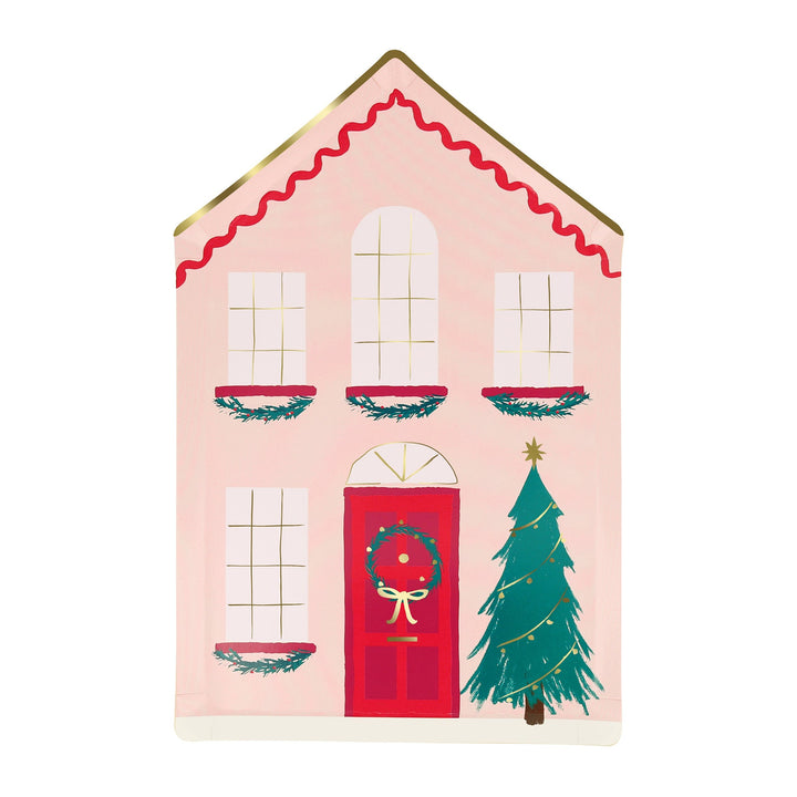 Festive House Christmas Party Plates x 8 | Meri Meri Christmas Table party plates Festive House Christmas Party Plates x 8