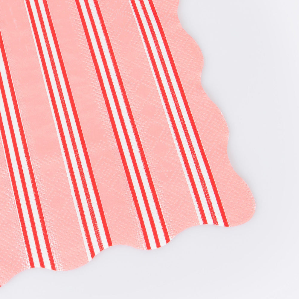 Festive Stripe Large Christmas Party Napkins x 16 | Meri Meri Christmas Table party napkins Festive Stripe Large Christmas Party Napkins x 16
