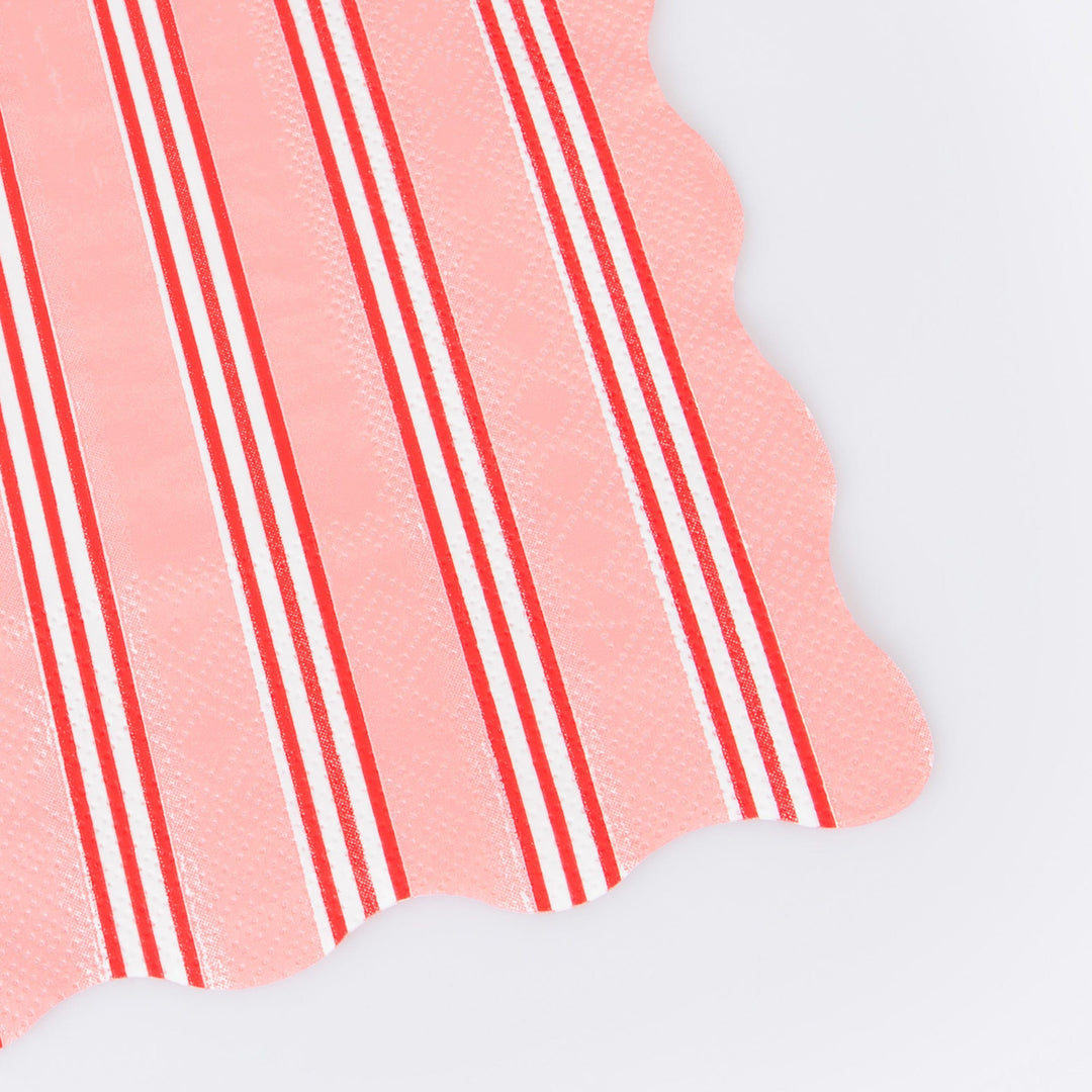 Festive Stripe Large Christmas Party Napkins x 16 | Meri Meri Christmas Table party napkins Festive Stripe Large Christmas Party Napkins x 16