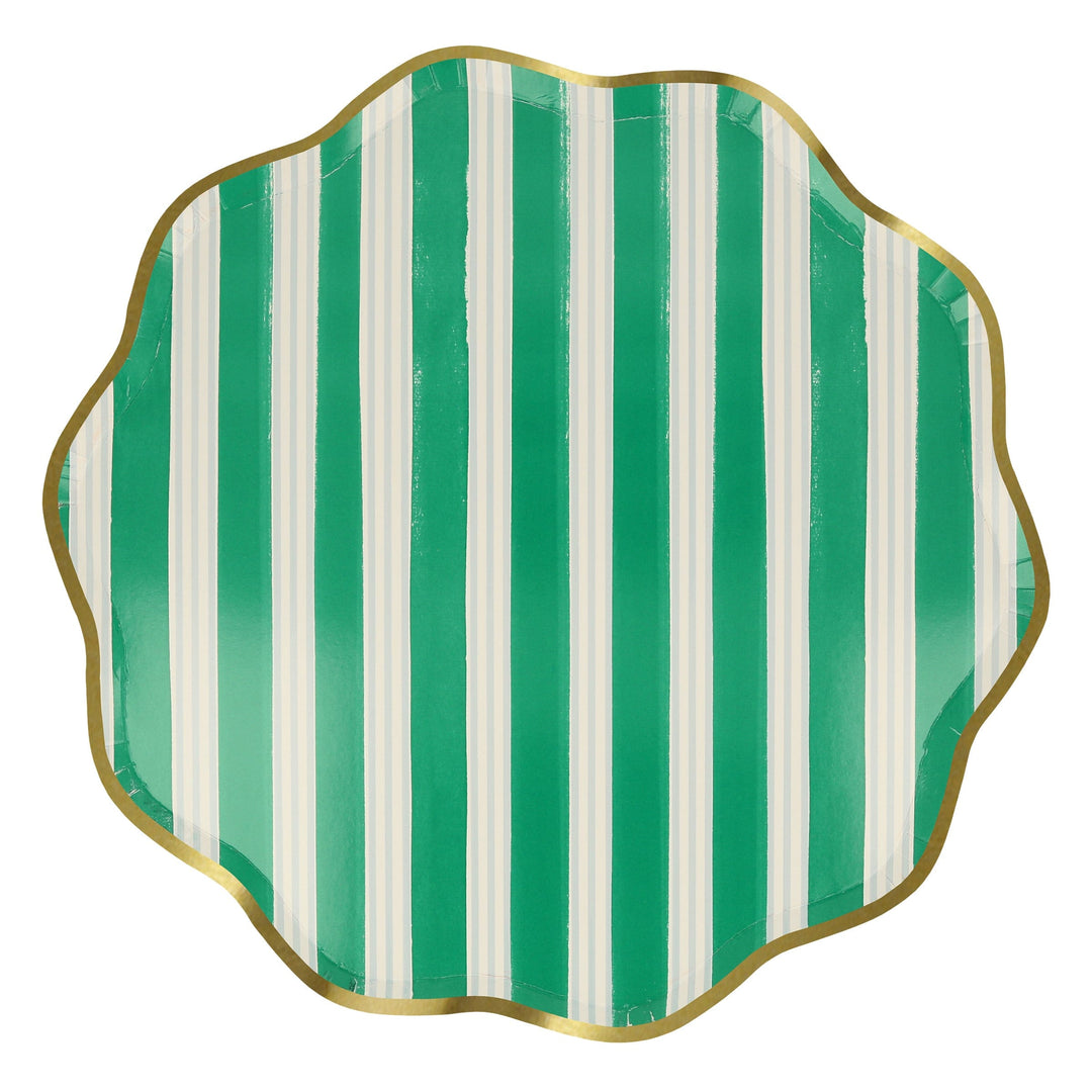 Festive Stripe Large Christmas Party Plates x 8 | Meri Meri Christmas Table party plates Festive Stripe Large Christmas Party Plates x 8