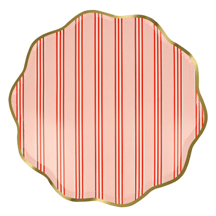 Festive Stripe Large Christmas Party Plates x 8 | Meri Meri Christmas Table party plates Festive Stripe Large Christmas Party Plates x 8