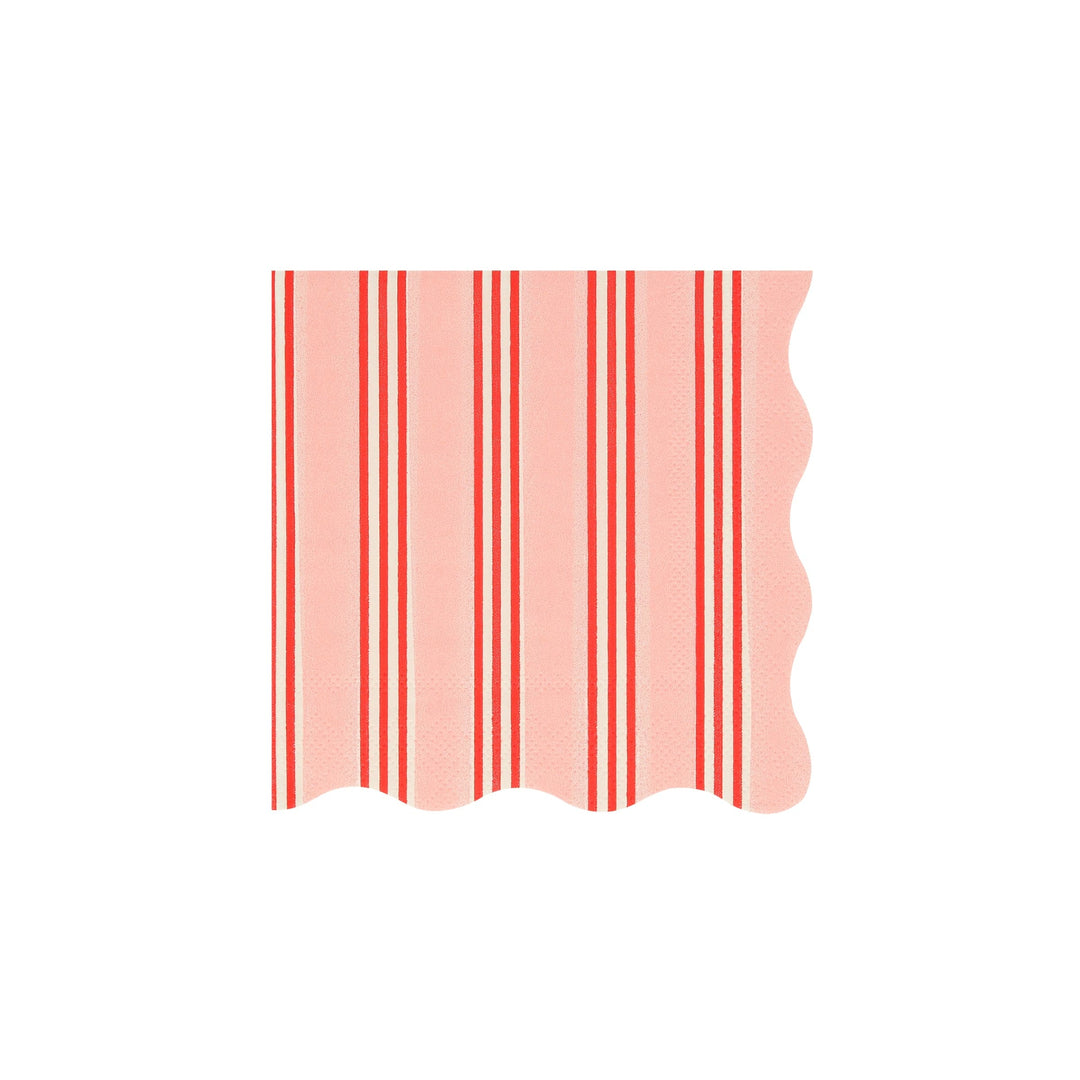 Festive Stripe Small Christmas Party Napkins x 16 | Meri Meri Christmas Table party napkins Festive Stripe Small Christmas Party Napkins x 16