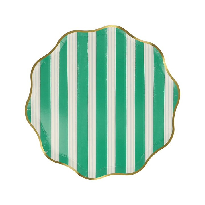 Festive Stripe Small Christmas Party Plates x 8 | Meri Meri Christmas Table party plates Festive Stripe Small Christmas Party Plates x 8