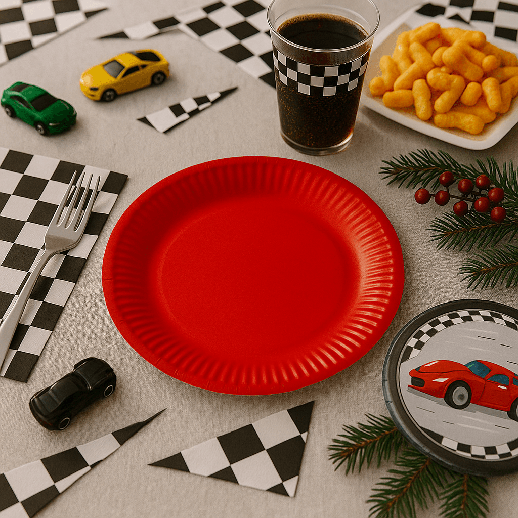 Fiesta Red Paper Party Plates x 8 - Red Party Supplies Disposable Plates Fiesta Red Paper Party Plates x 8