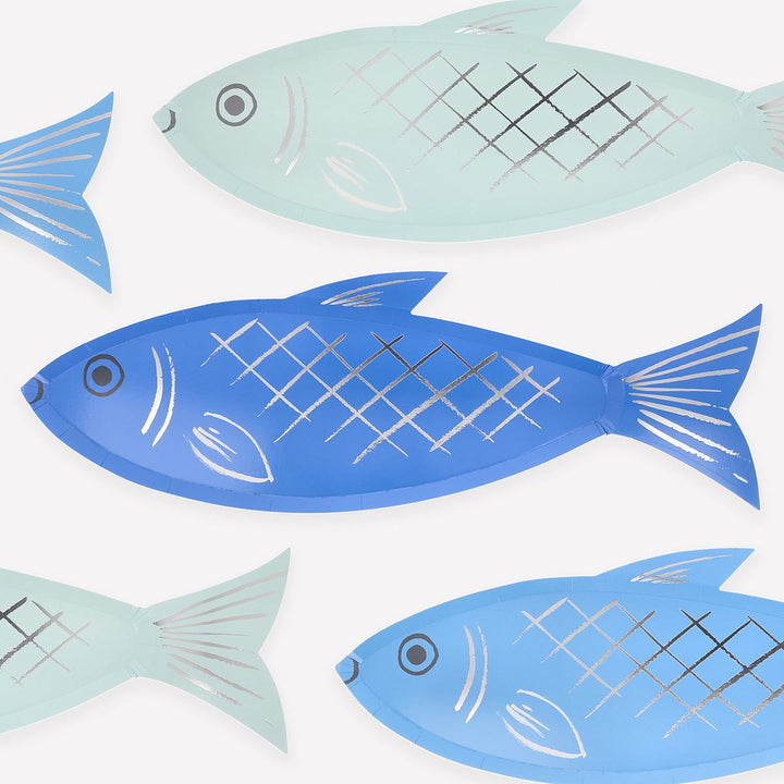 Fish Shaped Party Plates x 8 | Meri Meri party plates Fish Shaped Party Plates x 8