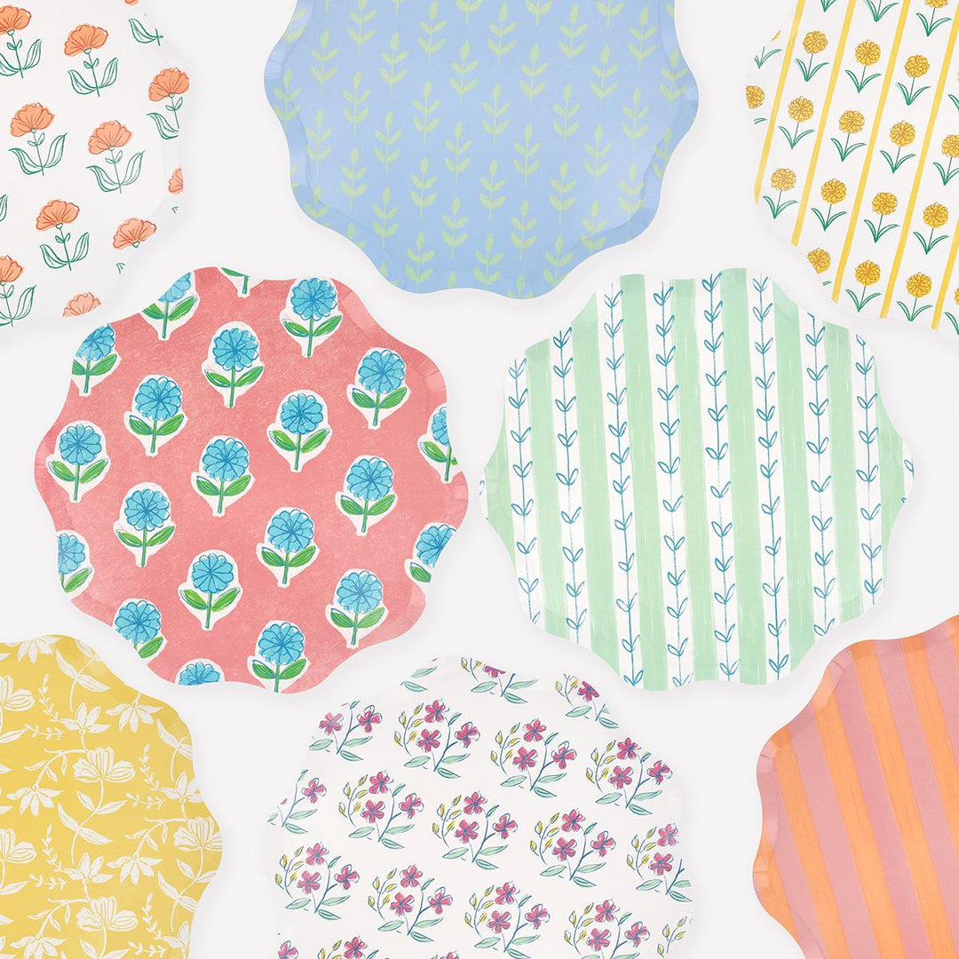 Flora Dinner Party Plates x 8 | Meri Meri party plates Flora Dinner Party Plates x 8