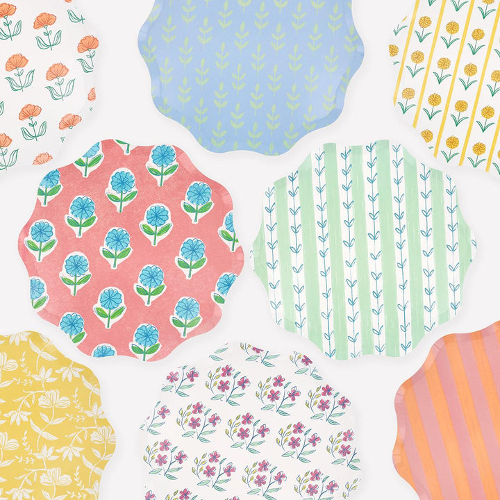 Flora Dinner Party Plates x 8 | Meri Meri party plates Flora Dinner Party Plates x 8