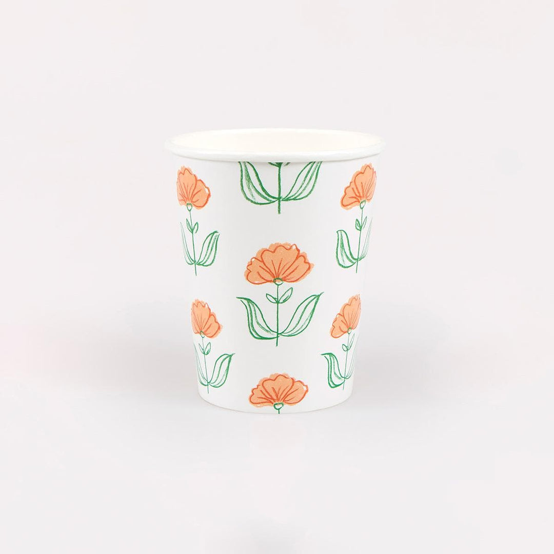 Flora Party Cups x 8 | Meri Meri party cups Flora Party Cups x 8