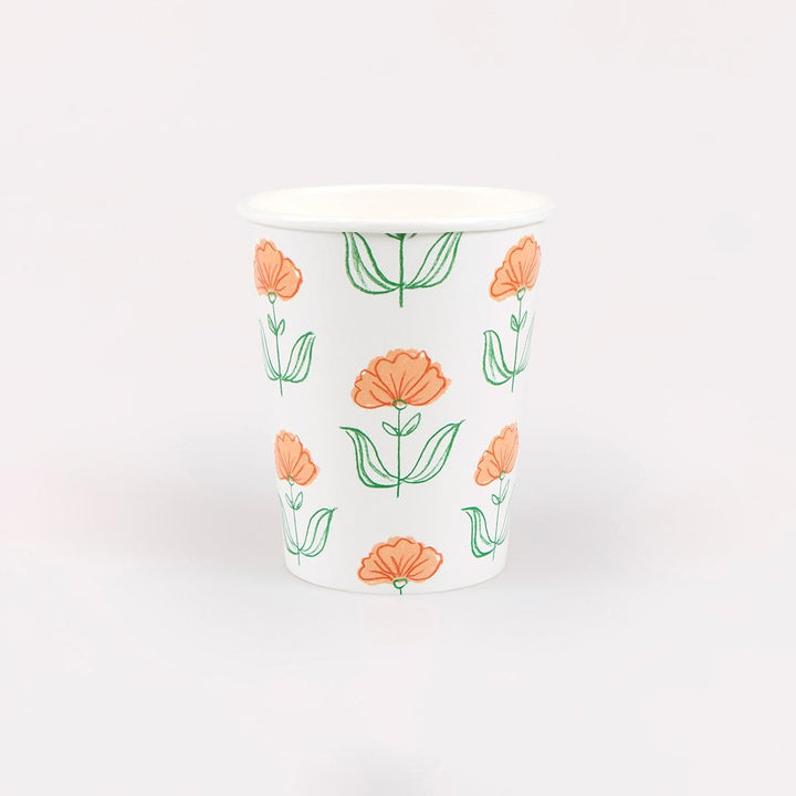 Flora Party Cups x 8 | Meri Meri party cups Flora Party Cups x 8
