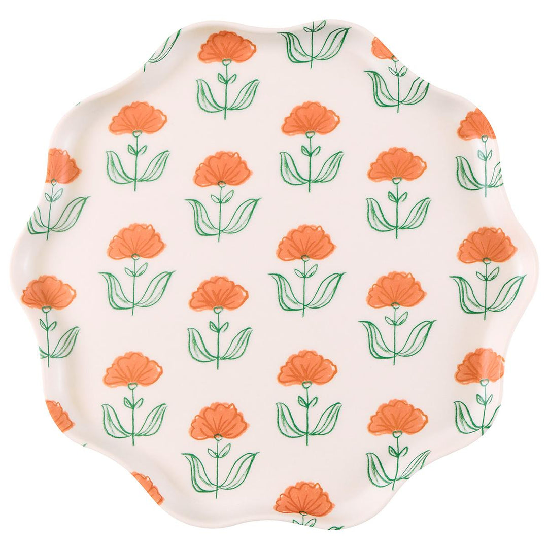 Flora Reusable Large Party Plates x 6 | Meri Meri party plates Flora Reusable Large Party Plates x 6