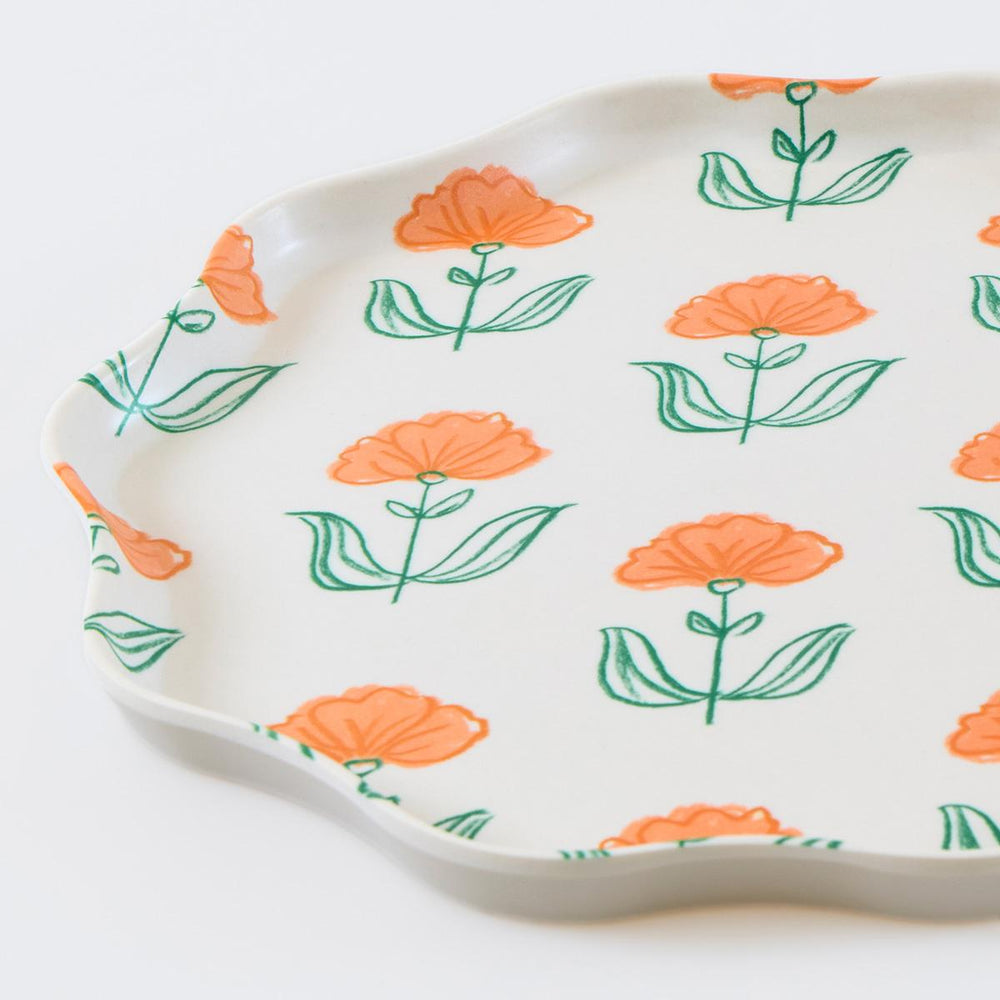 Flora Reusable Small Party Plates x 6 | Meri Meri party plates Flora Reusable Small Party Plates x 6