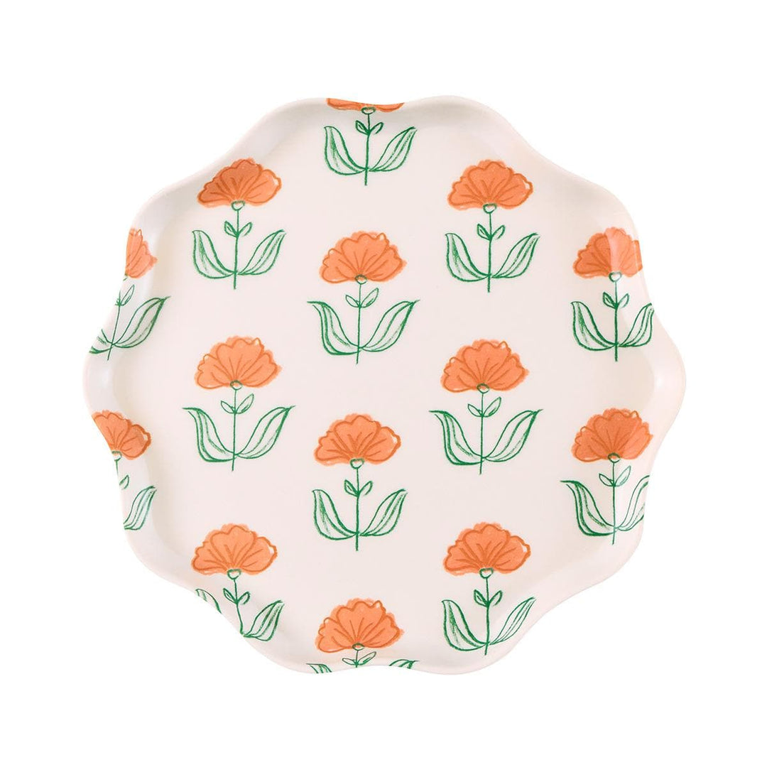 Flora Reusable Small Party Plates x 6 | Meri Meri party plates Flora Reusable Small Party Plates x 6