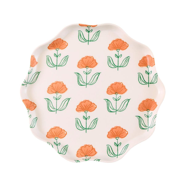 Flora Reusable Small Party Plates x 6 | Meri Meri party plates Flora Reusable Small Party Plates x 6