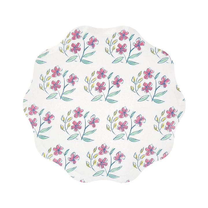 Flora Side Party Plates x 8 | Meri Meri party plates Flora Side Party Plates x 8