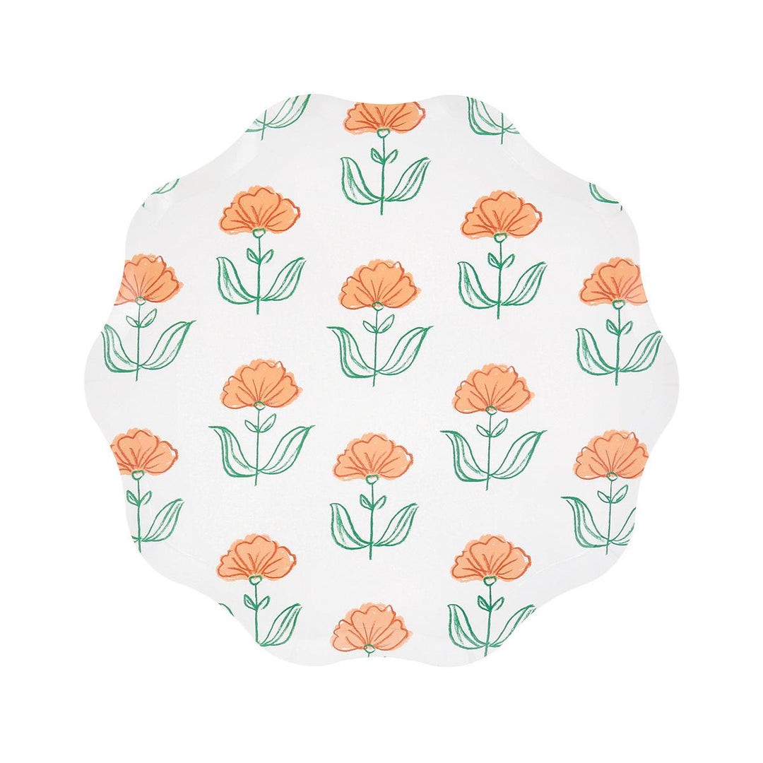 Flora Side Party Plates x 8 | Meri Meri party plates Flora Side Party Plates x 8