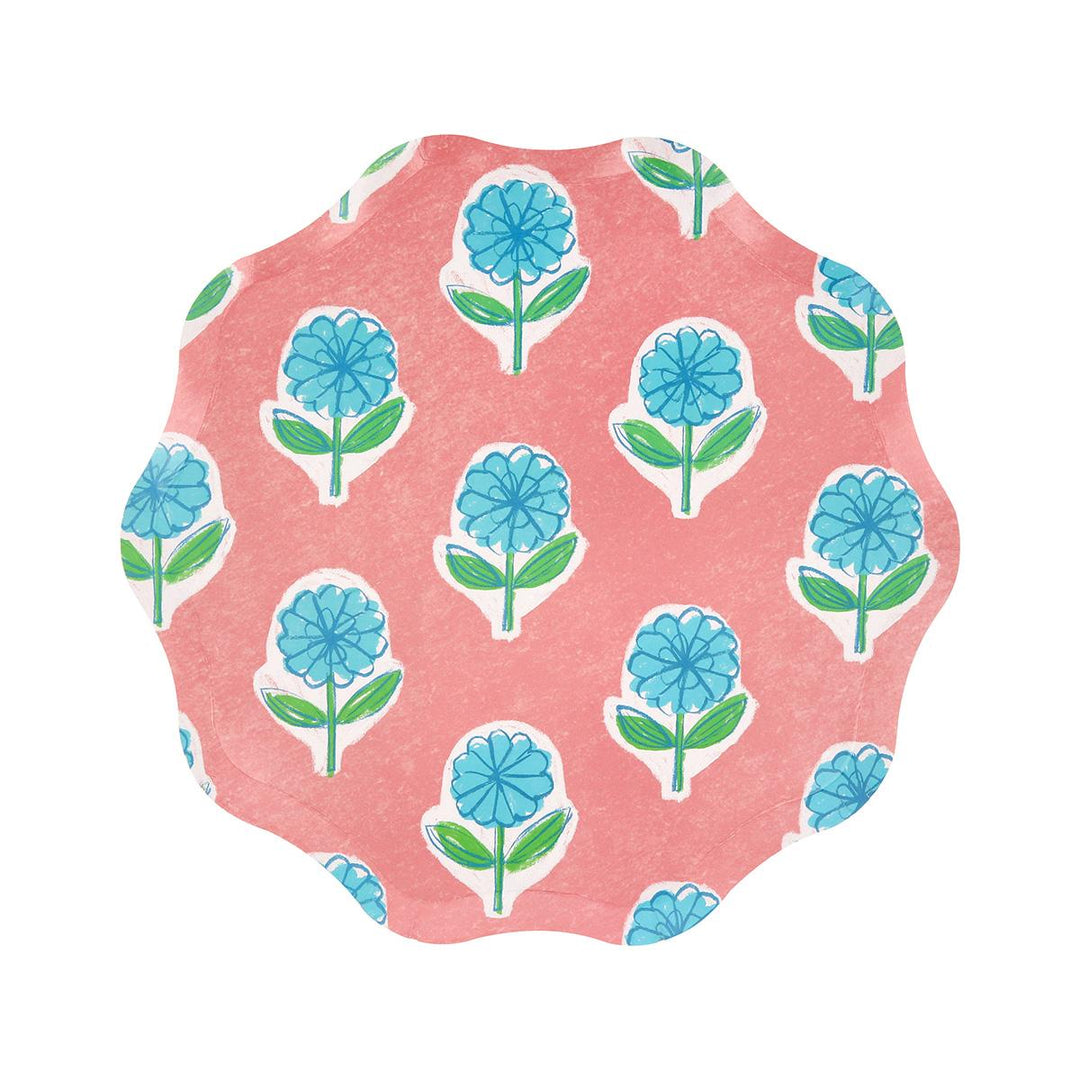 Flora Side Party Plates x 8 | Meri Meri party plates Flora Side Party Plates x 8